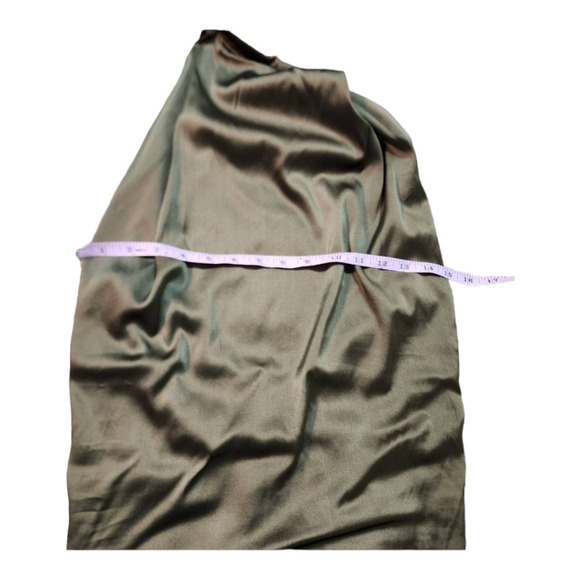 Y2k Brazilian designer braided halter neck midi dress olive green size small - Picture 5 of 6